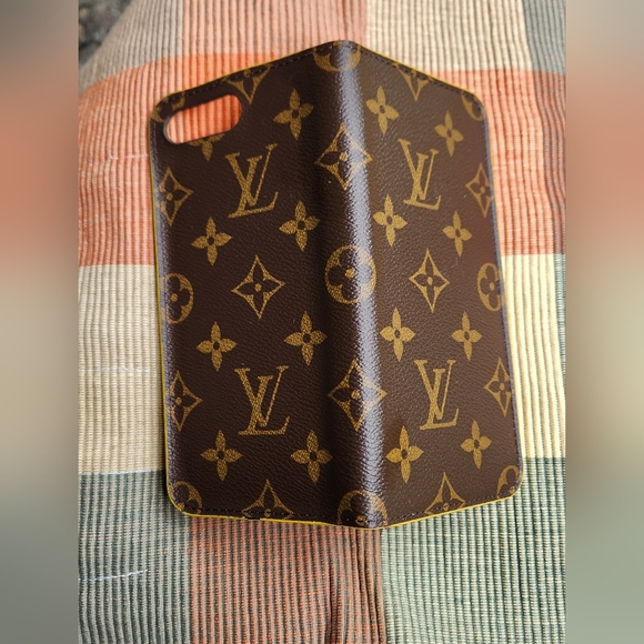 Authentic Louis Vuitton Monogram Folio Iphone 7+ Case Yellow M63405 LV K6580 - Picture 3 of 15